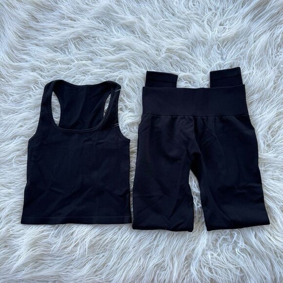 OQQ Black Workout Set Size Small - Picture 2 of 9